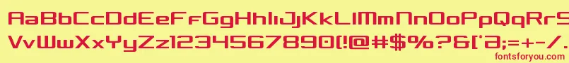 Concieliancond Font – Red Fonts on Yellow Background