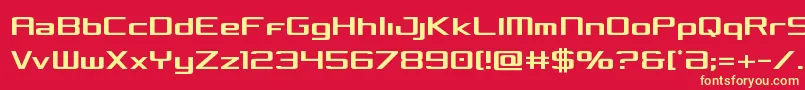 Concieliancond Font – Yellow Fonts on Red Background