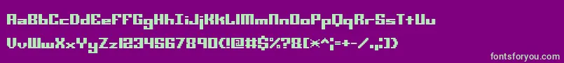 Minikstt Font – Green Fonts on Purple Background