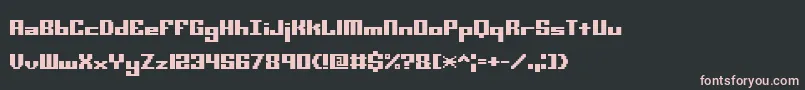 Minikstt Font – Pink Fonts on Black Background