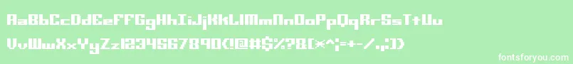 Minikstt Font – White Fonts on Green Background