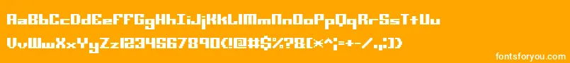 Minikstt Font – White Fonts on Orange Background