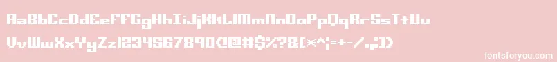 Minikstt Font – White Fonts on Pink Background