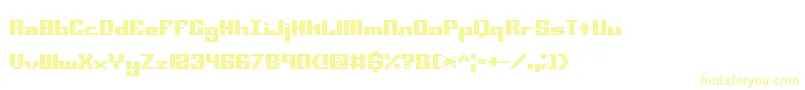 Minikstt Font – Yellow Fonts on White Background