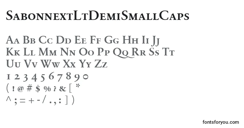 Police SabonnextLtDemiSmallCaps - Alphabet, Chiffres, Caractères Spéciaux