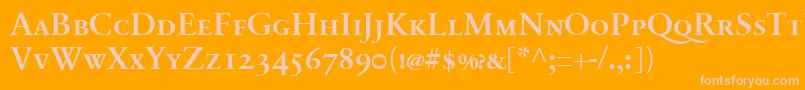 More about SabonnextLtDemiSmallCaps Font SabonnextLtDemiSmallCaps Font – Pink Fonts on Orange Background