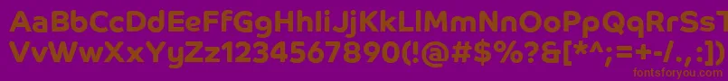 CoHeadlineCorpBold Font – Brown Fonts on Purple Background