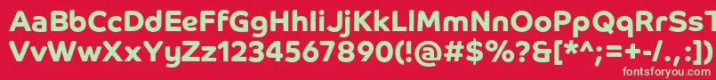 フォントCoHeadlineCorpBold – 赤い背景に緑の文字