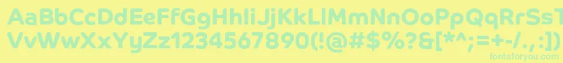 CoHeadlineCorpBold Font – Green Fonts on Yellow Background