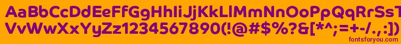 CoHeadlineCorpBold Font – Purple Fonts on Orange Background