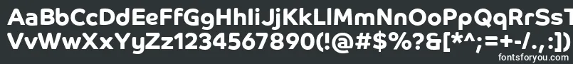 フォントCoHeadlineCorpBold – 黒い背景に白い文字