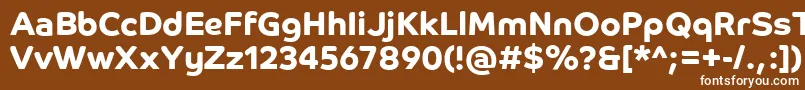 フォントCoHeadlineCorpBold – 茶色の背景に白い文字