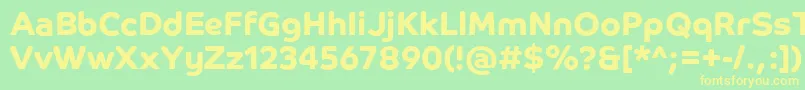 CoHeadlineCorpBold Font – Yellow Fonts on Green Background