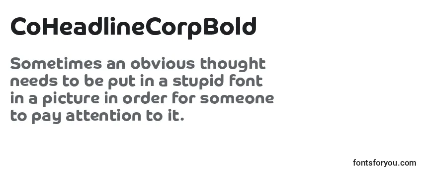 CoHeadlineCorpBold Font