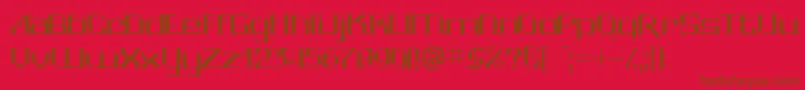 Wedgiessk Font – Brown Fonts on Red Background