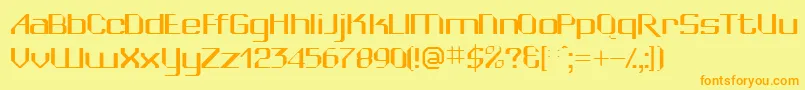 Wedgiessk Font – Orange Fonts on Yellow Background