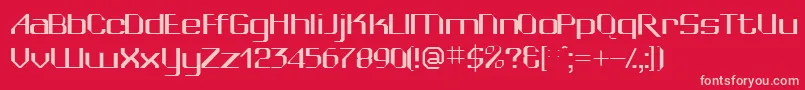 Wedgiessk Font – Pink Fonts on Red Background