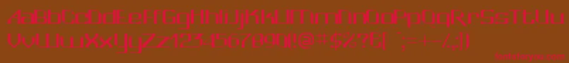 Wedgiessk Font – Red Fonts on Brown Background
