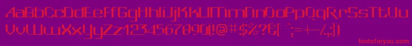 Wedgiessk Font – Red Fonts on Purple Background