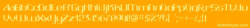 Wedgiessk Font – Yellow Fonts on Orange Background