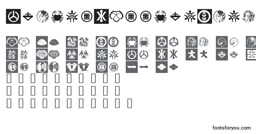 Schriftart OrientPatternDingsSet2 – Alphabet, Zahlen, spezielle Symbole