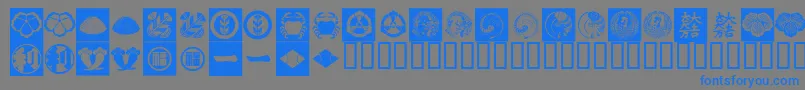 OrientPatternDingsSet2 Font – Blue Fonts on Gray Background