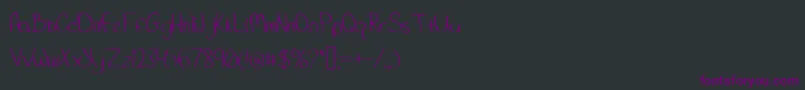 Cleanhand Font – Purple Fonts on Black Background