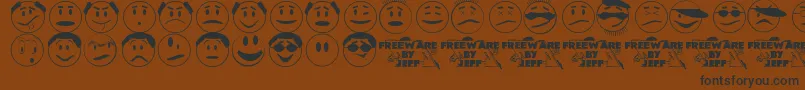 ExpressionismJl Font – Black Fonts on Brown Background