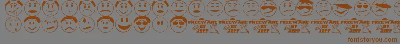 ExpressionismJl Font – Brown Fonts on Gray Background
