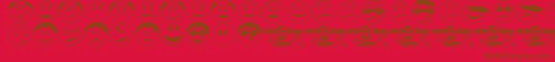ExpressionismJl Font – Brown Fonts on Red Background