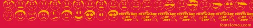 ExpressionismJl Font – Orange Fonts on Red Background