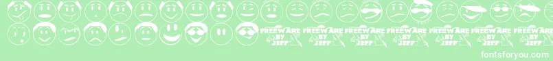 ExpressionismJl Font – White Fonts on Green Background
