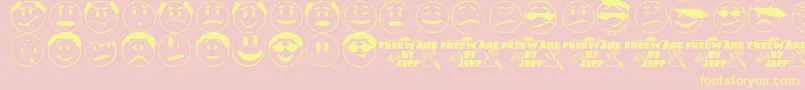 ExpressionismJl Font – Yellow Fonts on Pink Background