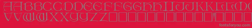 Dietercaps Font – Gray Fonts on Red Background