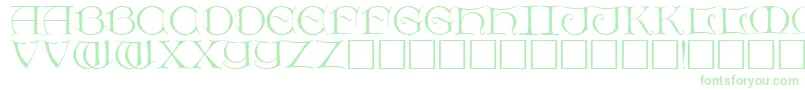 Dietercaps-Schriftart – Grüne Schriften auf weißem Hintergrund