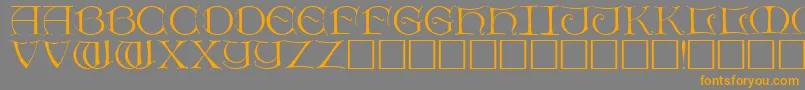 Dietercaps Font – Orange Fonts on Gray Background