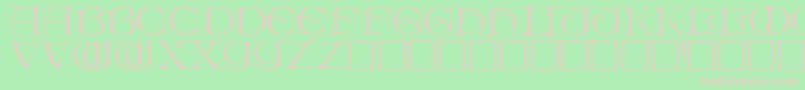 Dietercaps Font – Pink Fonts on Green Background