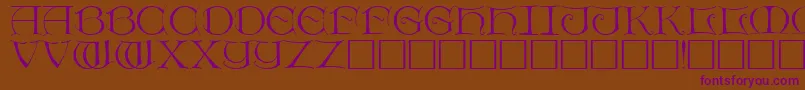 Dietercaps Font – Purple Fonts on Brown Background