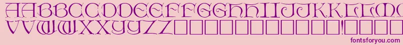 Dietercaps Font – Purple Fonts on Pink Background