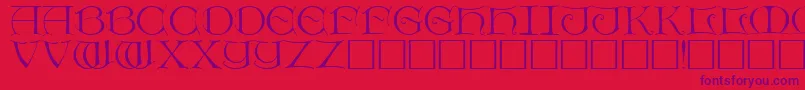 Dietercaps Font – Purple Fonts on Red Background