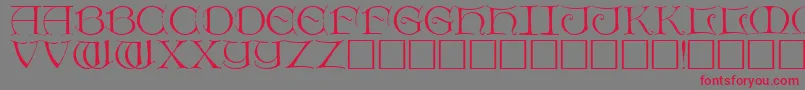 Dietercaps Font – Red Fonts on Gray Background