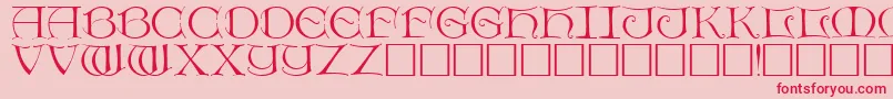 Dietercaps Font – Red Fonts on Pink Background