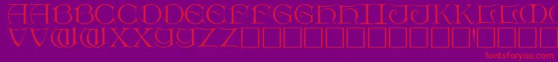 Dietercaps Font – Red Fonts on Purple Background