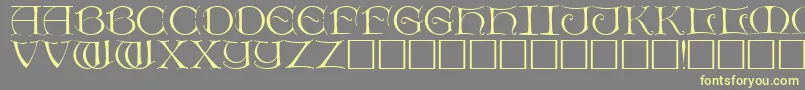 Dietercaps Font – Yellow Fonts on Gray Background