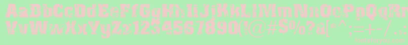 Distress-fontti – vaaleanpunaiset fontit vihreällä taustalla