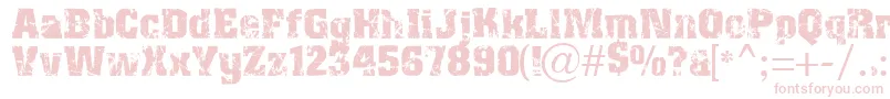 Distress Font – Pink Fonts on White Background