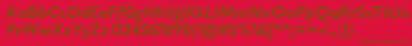 GarrisonSansBolditalic Font – Brown Fonts on Red Background