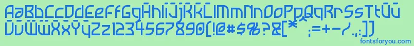 Neostar Font – Blue Fonts on Green Background