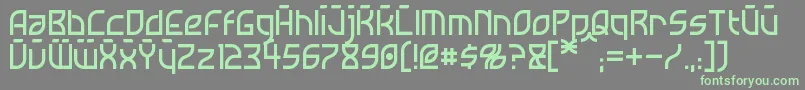 Fonte Neostar – fontes verdes em um fundo cinza