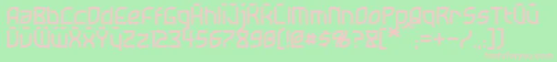Czcionka Neostar – różowe czcionki na zielonym tle